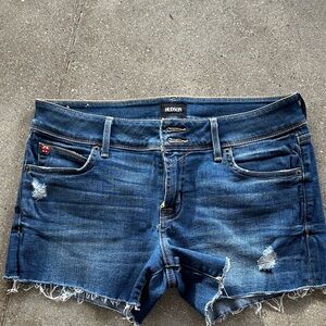 Hudson Jeans Blue Distressed Jean Shorts